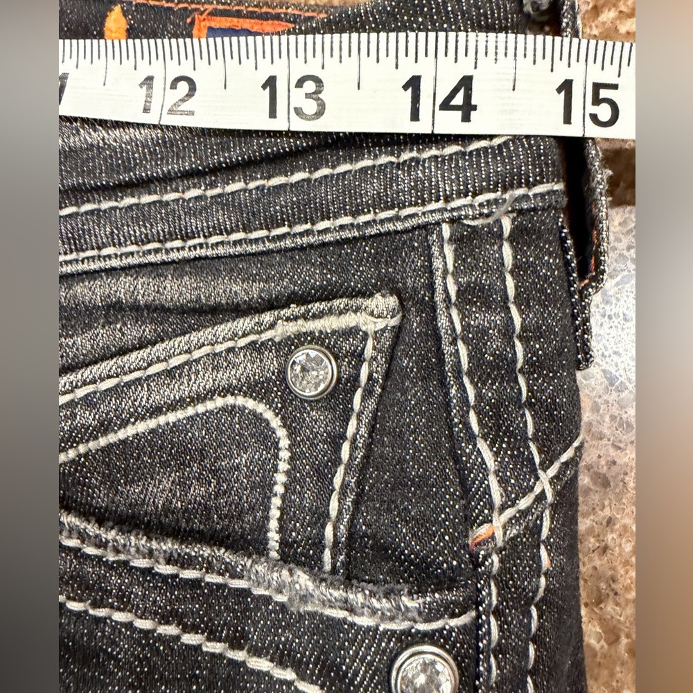 Rock Revival Women's Black Wash Sasha Straight Leg Jeans Size 26 - Picture 11 of 14